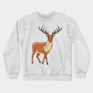 Reindeer cartoon illustration Crewneck Sweatshirt